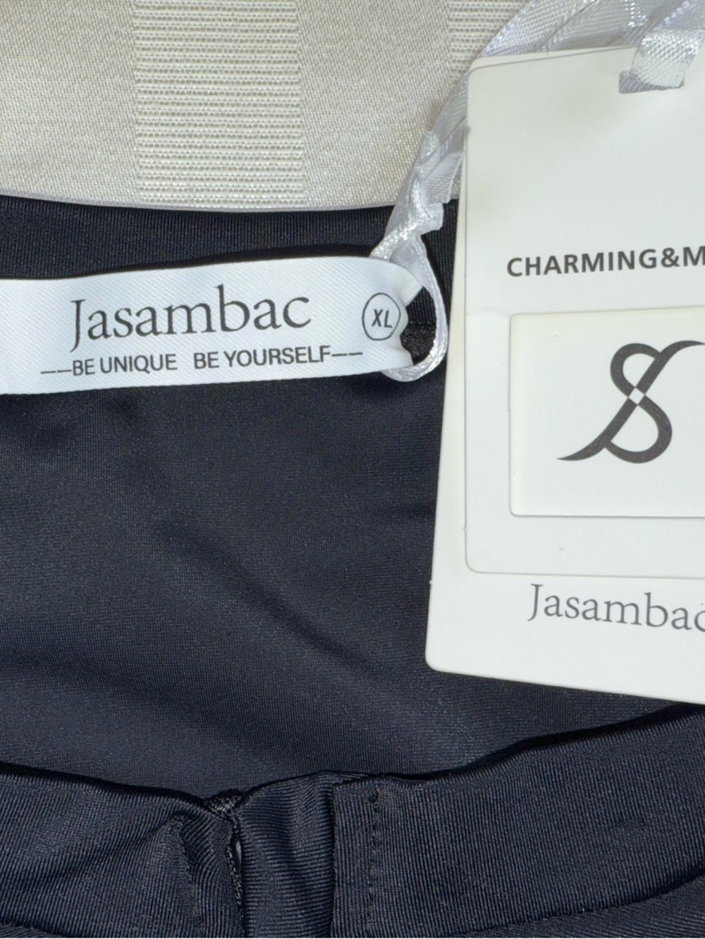 Jasambac Zip Front Rash Guard Swim Top Blue Palm Print XL NWT UPF Activewear - Picture 6 of 13